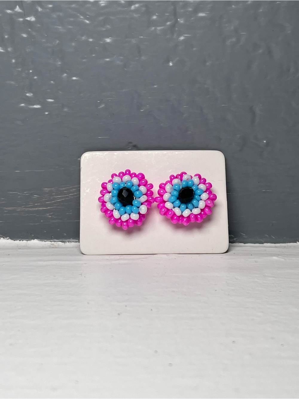 Huichol Beaded Stud Earrings